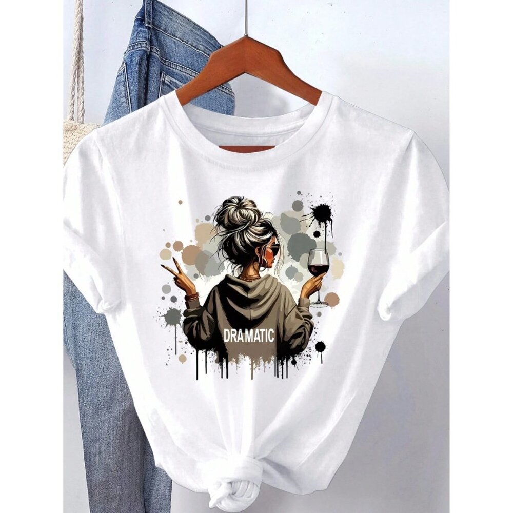 Dramatic Graphic Tee - White